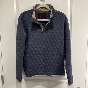Quilted mockneck sweater